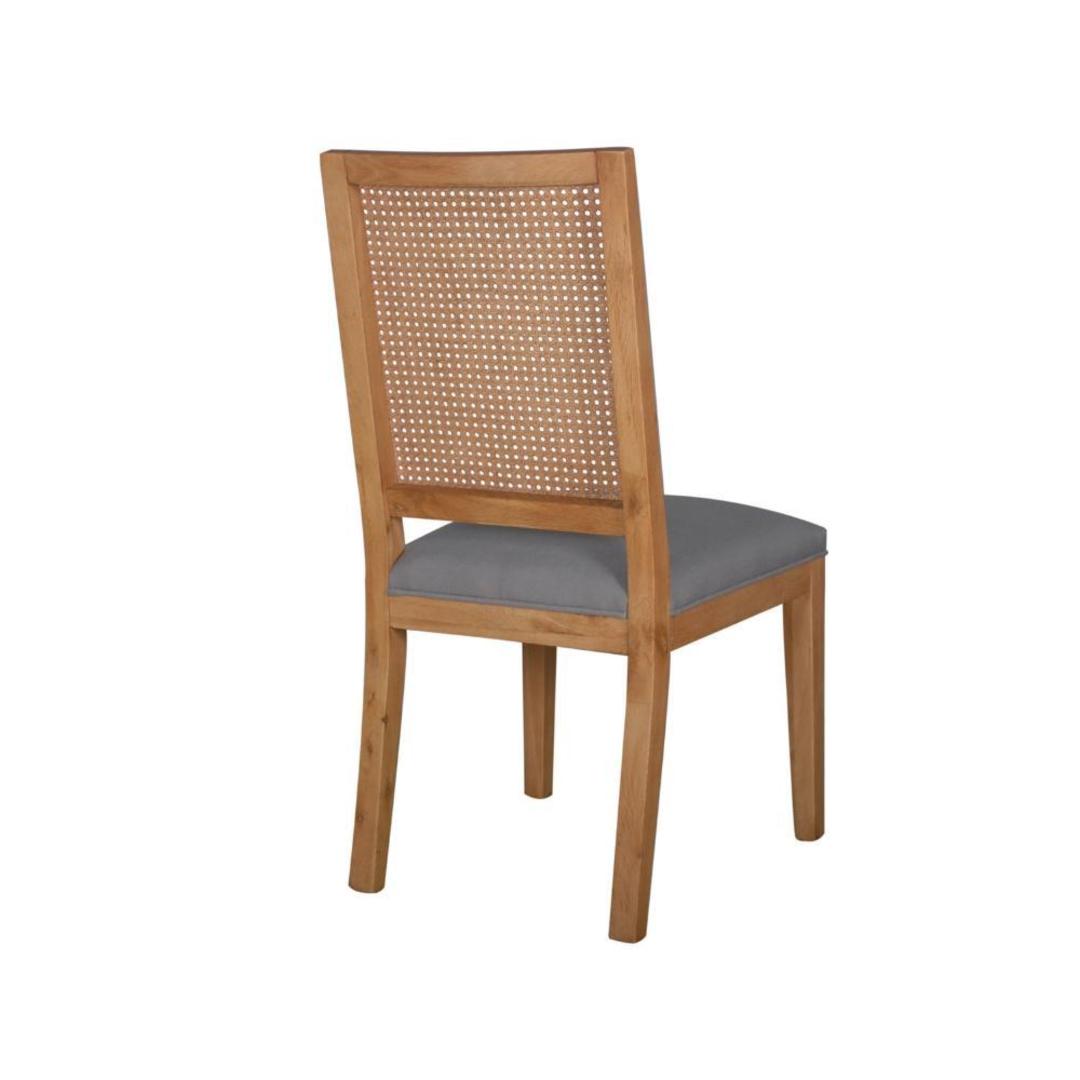 Elle Oak Dining Chair Grey Fabric image 1